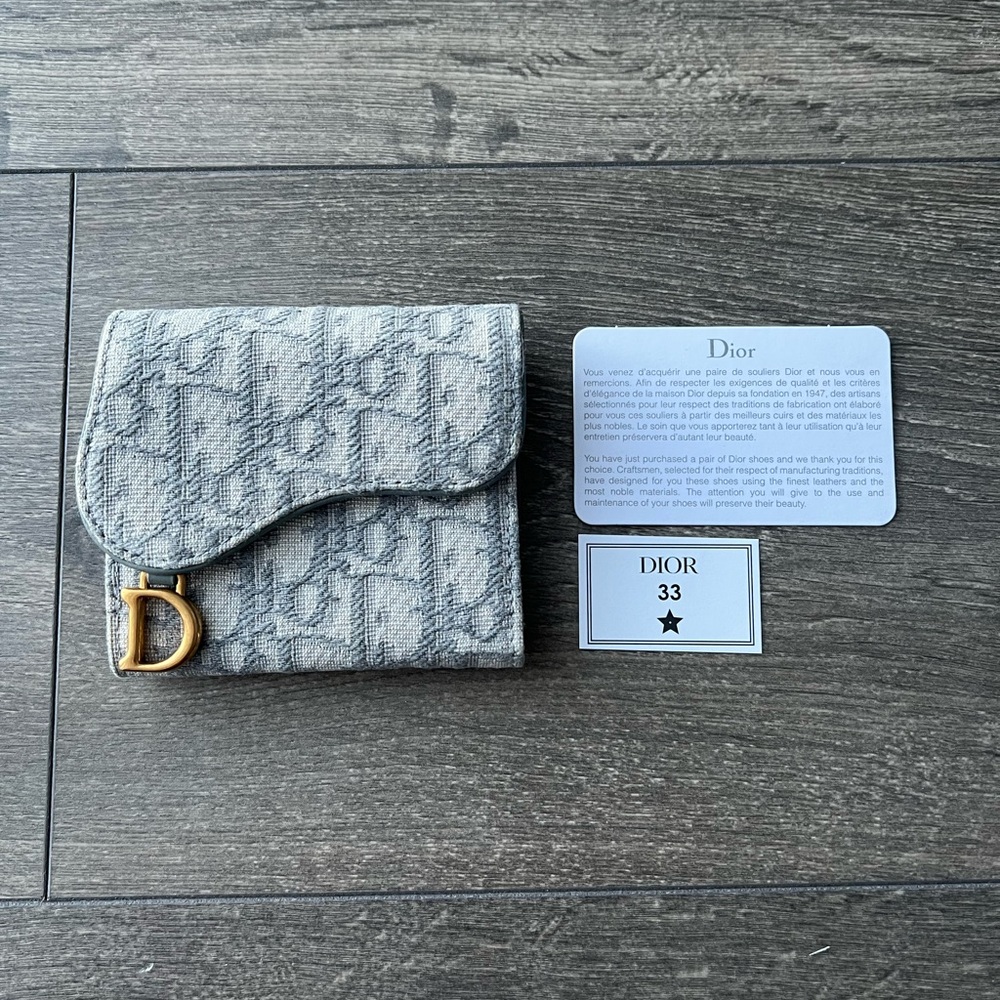 DIOR Saddle Lotus Jacquard Wallet